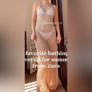 Zara gold cover up dress